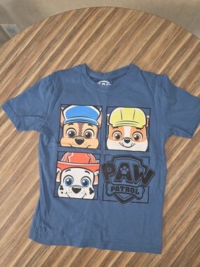 Nickelodeon Paw Patrol White Logo Tee - Blue